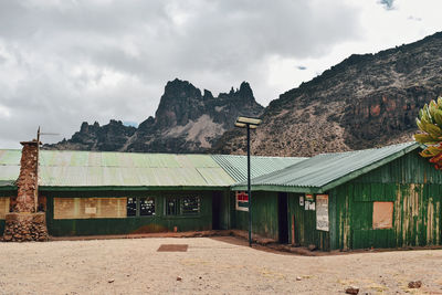 Cabin in the mountains, shipton's camp in mount kenya national park, kenya
