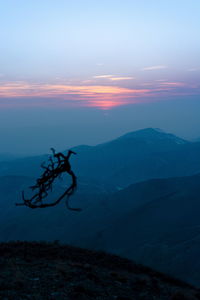 Scenic view of sea against sky at sunset