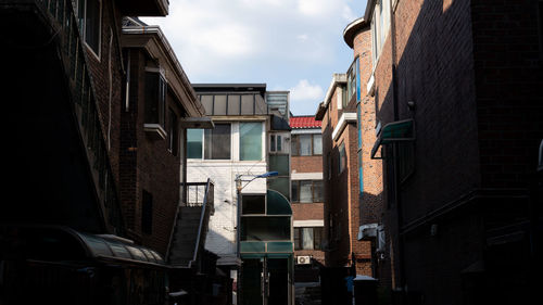 Low angle view of residential buildings