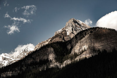 Low angle view of mountain against sky
