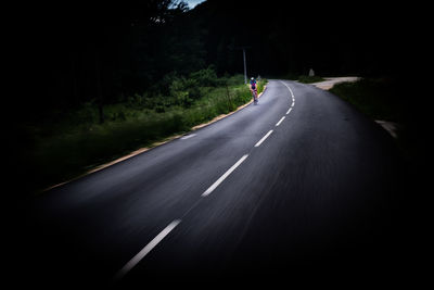 Road passing through trees