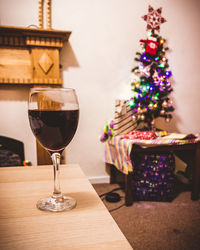 Christmas decoration on table