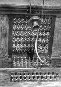 Close-up of old machine in building