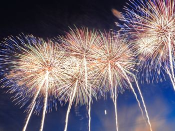 Low angle view of firework display