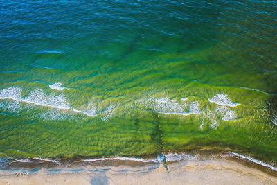 High angle view of sea shore