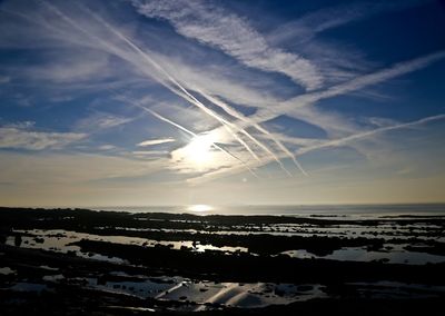 Clouds in sky at sunset