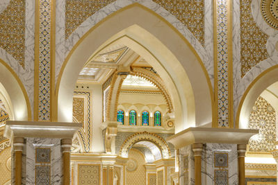 Low angle view of ornate ceiling