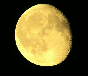 Low angle view of moon in sky