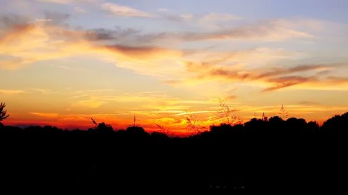 Scenic view of dramatic sky during sunset