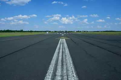 Empty airport runway