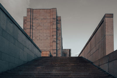 Low angle view of staircase against building