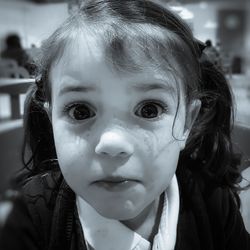 Close-up portrait of cute girl