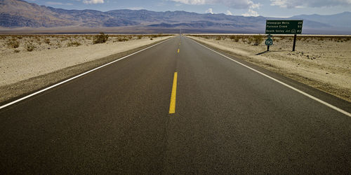 Road sign in desert