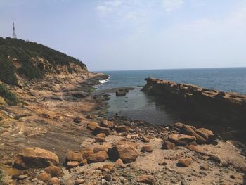 Scenic view of sea against sky