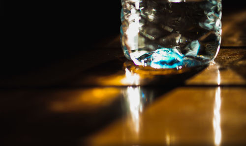 Close-up of glass on table