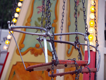 Close-up of hanging light