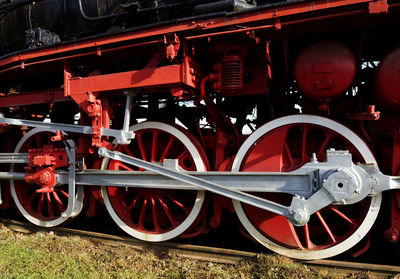Cropped image of steam train at museum