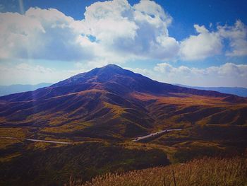 Low angle view of mountains against sky