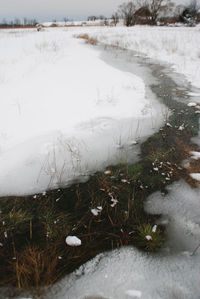 Frozen lake