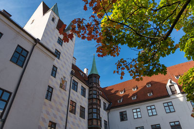 Low angle view of buildings against sky