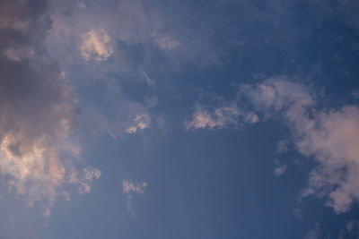 Low angle view of clouds in sky