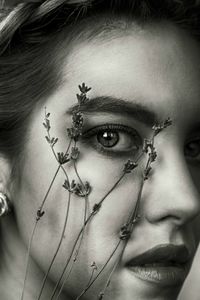 Close-up portrait of young woman