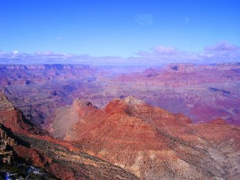 Aerial view of dramatic landscape