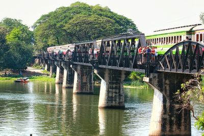 Bridge over river against sky