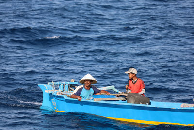 Portrait of a boat in sea