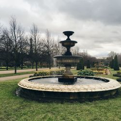View of park against cloudy sky
