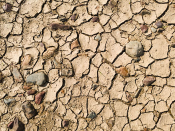 Full frame shot of cracked land
