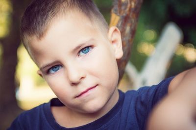 Close-up portrait of boy