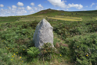 Scenic view of land against sky