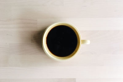 Directly above shot of coffee on table