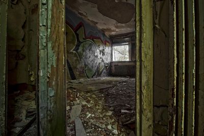 Interior of abandoned house