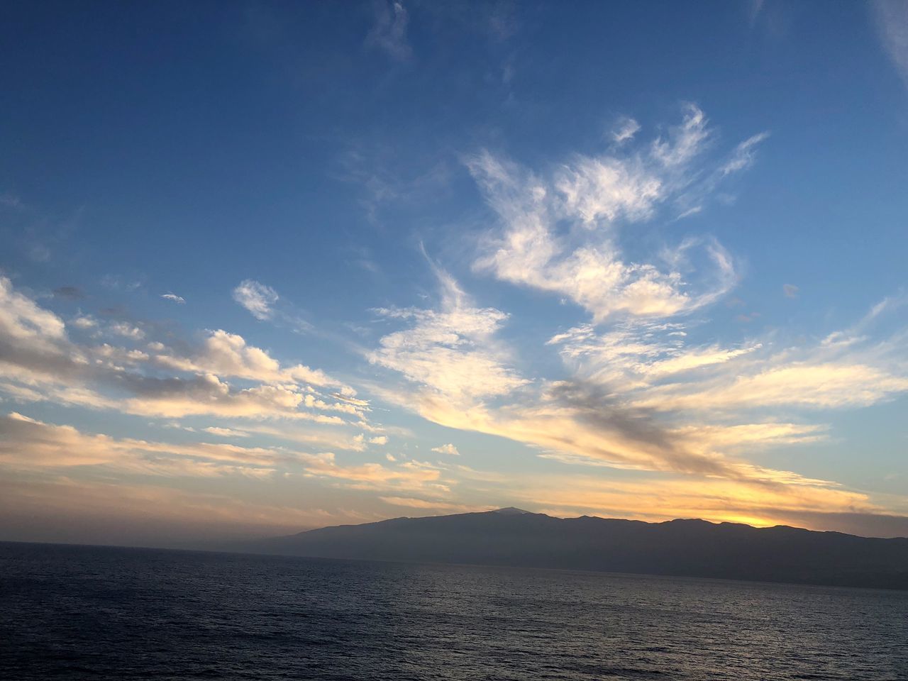 SCENIC VIEW OF SEA DURING SUNSET