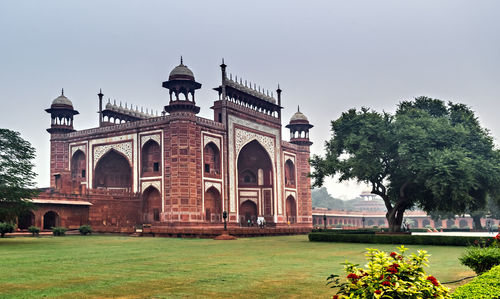 View of historical building against clear sky