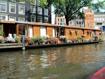 View of canal along buildings