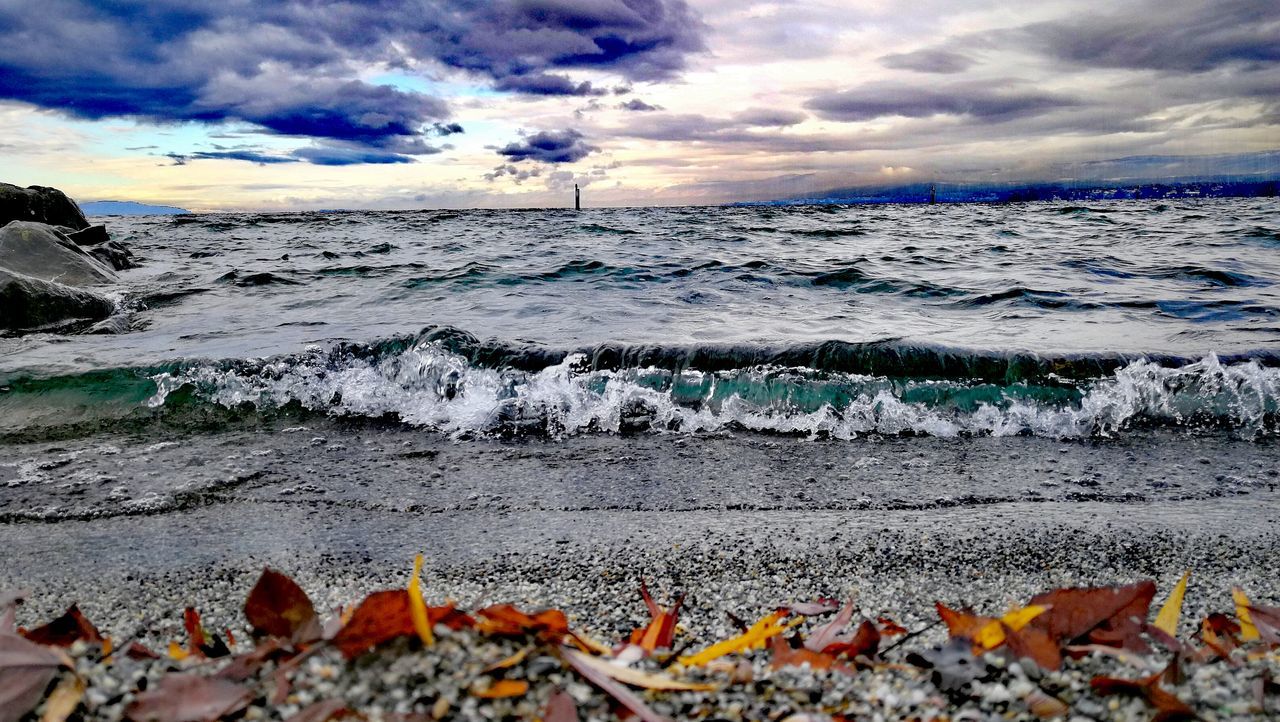 sea, sky, cloud - sky, nature, beauty in nature, water, horizon over water, scenics, tranquility, outdoors, beach, tranquil scene, wave, sunset, no people, day, close-up