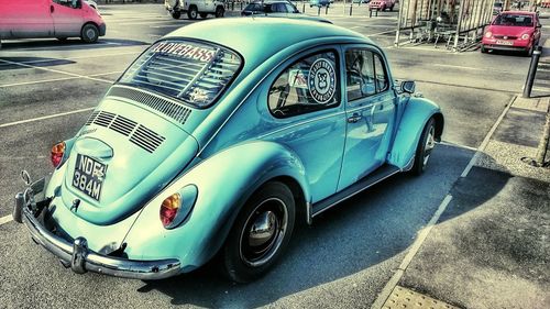 Vintage car on street