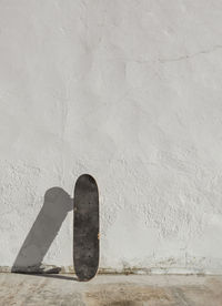 Close-up of shoes on wall