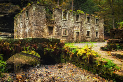 Low angle view of old ruins