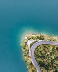 High angle view of sea shore