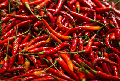 Full frame shot of red chili peppers