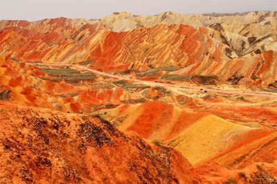 Aerial view of desert