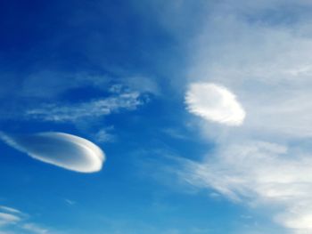 Low angle view of moon in sky