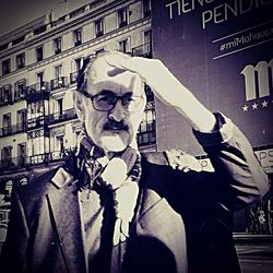 Group of people in front of building