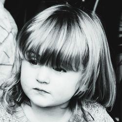 Close-up portrait of cute girl