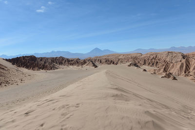 Scenic view of desert against sky