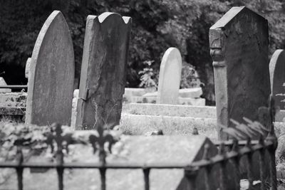 Close-up of cemetery